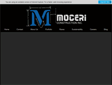 Tablet Screenshot of mocericonstruction.com